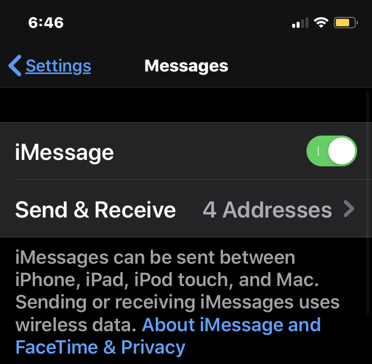 set up new iphone for imessage on mac